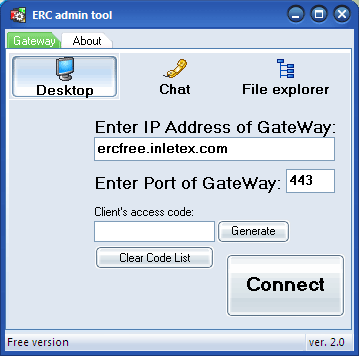 Inletex Easy Remote Control (ERC) Screenshot